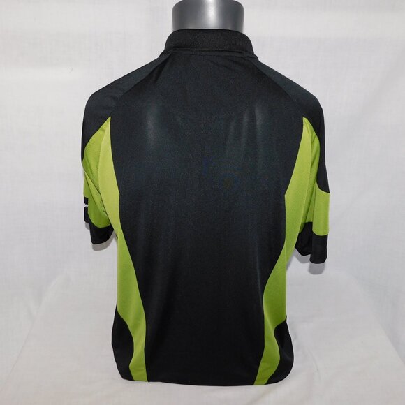 Mike Weir Golf Cool Effect Mens L 44 Black Green Golf Short Sleeve Polo Shirt - Picture 6 of 8